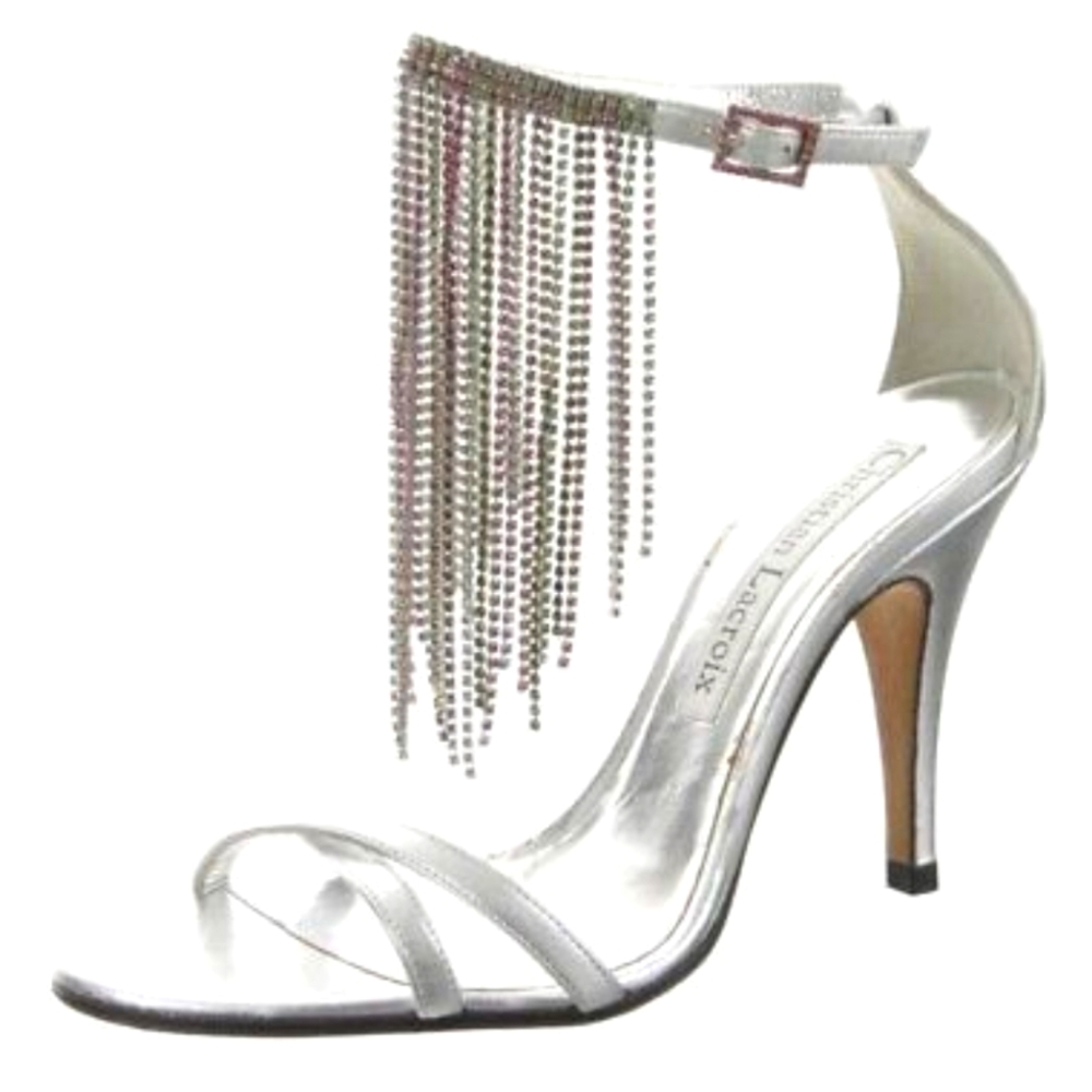 Vintage Silver Christian LaCroix Chandelier Heels